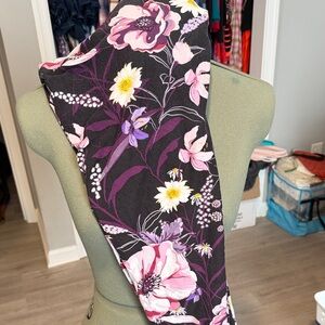 LuLaRoe Floral TC Leggings - Black, Pink, Purple, Yellow